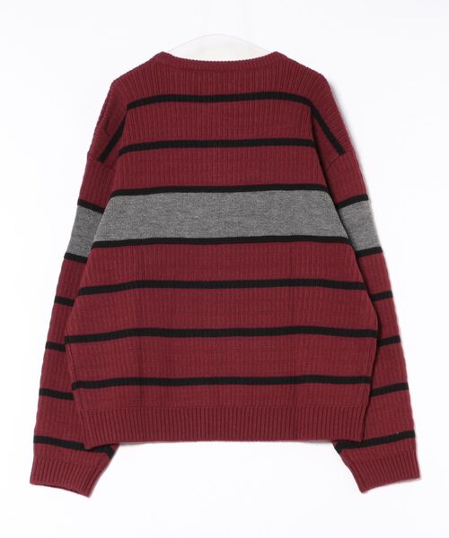 TENGA(テンガ)の「Tenga x Y.E.S Stripe Knit Pullover Red(ニット/セーター・メンズ・レッド・X-LARGE/LARGE/MEDIUM)」の2枚目の写真