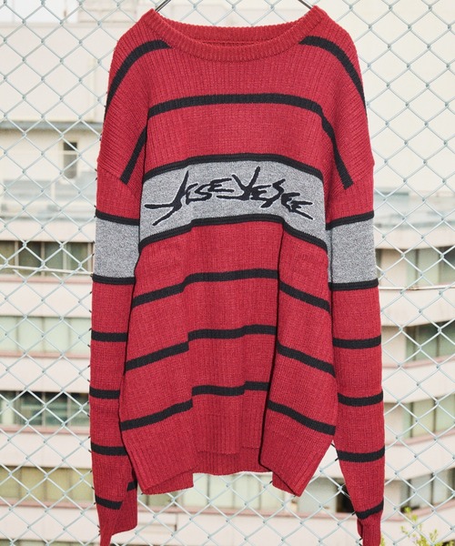 TENGA(テンガ)の「Tenga x Y.E.S Stripe Knit Pullover Red(ニット/セーター・メンズ・レッド・X-LARGE/LARGE/MEDIUM)」の16枚目の写真