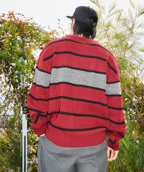TENGA(テンガ)の「Tenga x Y.E.S Stripe Knit Pullover Red(ニット/セーター・メンズ・レッド・X-LARGE/LARGE/MEDIUM)」の10枚目の写真