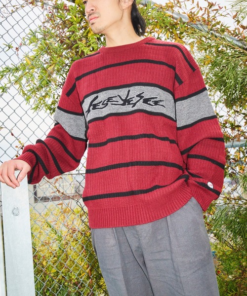TENGA(テンガ)の「Tenga x Y.E.S Stripe Knit Pullover Red(ニット/セーター・メンズ・レッド・X-LARGE/LARGE/MEDIUM)」の9枚目の写真