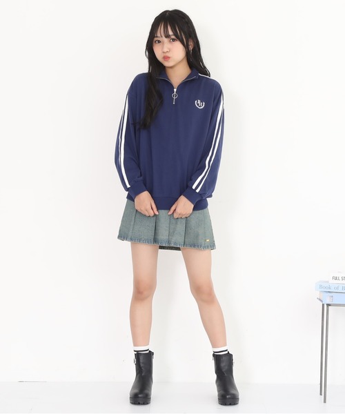 PINKHUNT(ピンクハント)の「PINKHUNT ピンクハント ブラストプリーツスカート 0877K(デニムスカート・キッズ・カーキ/ブルー・120cm/130cm/140cm/150cm/160cm)」の10枚目の写真