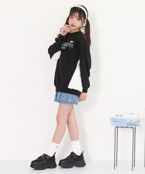 PINKHUNT(ピンクハント)の「PINKHUNT ピンクハント ブラストプリーツスカート 0877K(デニムスカート・キッズ・カーキ/ブルー・120cm/130cm/140cm/150cm/160cm)」の15枚目の写真