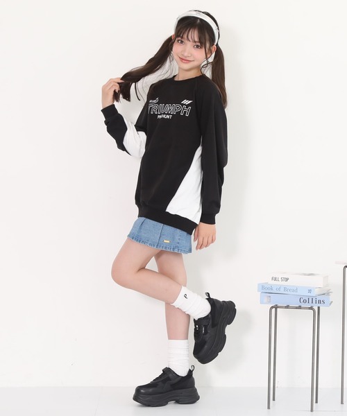 PINKHUNT(ピンクハント)の「PINKHUNT ピンクハント ブラストプリーツスカート 0877K(デニムスカート・キッズ・カーキ/ブルー・120cm/130cm/140cm/150cm/160cm)」の18枚目の写真