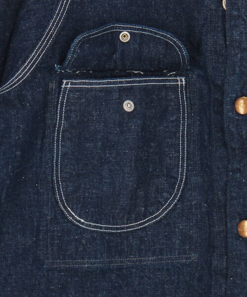 orSlow（オアスロウ）の「Orslow/オアスロウ 1950S COVERALL（ブルゾン・メンズ・ネイビー・1/2/3）」の8枚目の写真