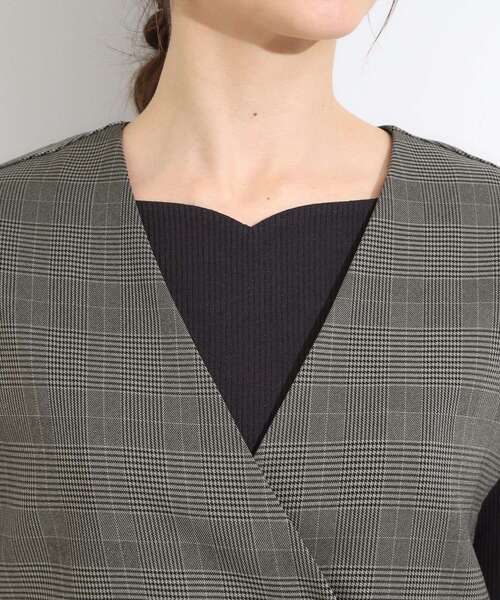 DRESKIP（ドレスキップ）の「【S-LL/セットアップ可/洗濯後しわになりにくい】ダブルベスト（ベスト・レディース・ダークブラウン/グレー系1/グレー・01/02/03/04）」の20枚目の写真