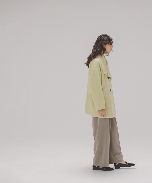 セール】◇【Oggi掲載】スタンドネックシャギーミディコート（その他