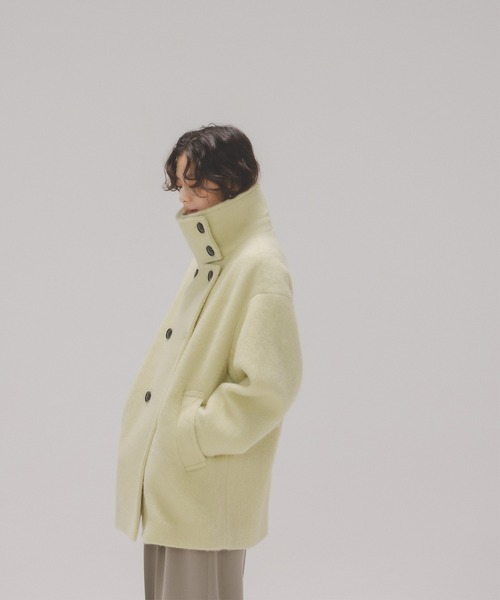 セール】◇【Oggi掲載】スタンドネックシャギーミディコート（その他