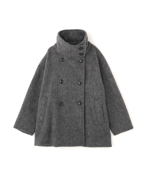 ◇【Oggi掲載】スタンドネックシャギーミディコート（その他アウター