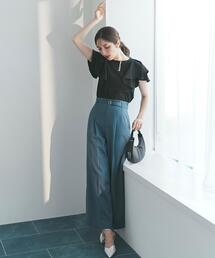 SWINGLE（スウィングル）の「ベルテッドワイドパンツ（その他パンツ）」