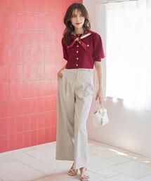 SWINGLE（スウィングル）の「ベルテッドワイドパンツ（その他パンツ）」