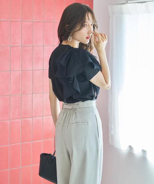 SWINGLE（スウィングル）の「ベルテッドワイドパンツ（その他パンツ・レディース・ライトグレー/ブラック/ダークブルー・SMALL/MEDIUM）」の10枚目の写真