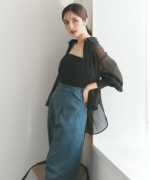 SWINGLE（スウィングル）の「ベルテッドワイドパンツ（その他パンツ・レディース・ライトグレー/ブラック/ダークブルー・SMALL/MEDIUM）」の18枚目の写真