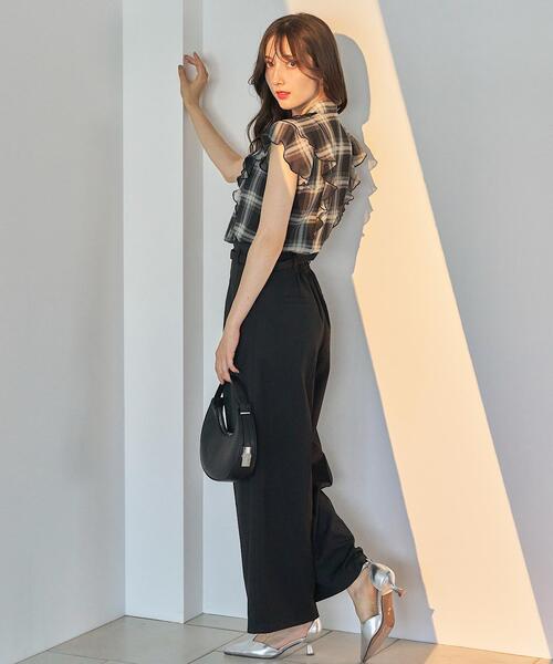 SWINGLE（スウィングル）の「ベルテッドワイドパンツ（その他パンツ・レディース・ライトグレー/ブラック/ダークブルー・SMALL/MEDIUM）」の20枚目の写真