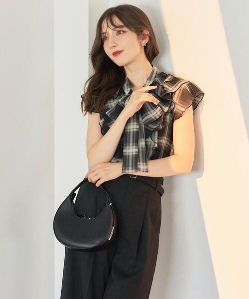 SWINGLE（スウィングル）の「ベルテッドワイドパンツ（その他パンツ・レディース・ライトグレー/ブラック/ダークブルー・SMALL/MEDIUM）」の21枚目の写真