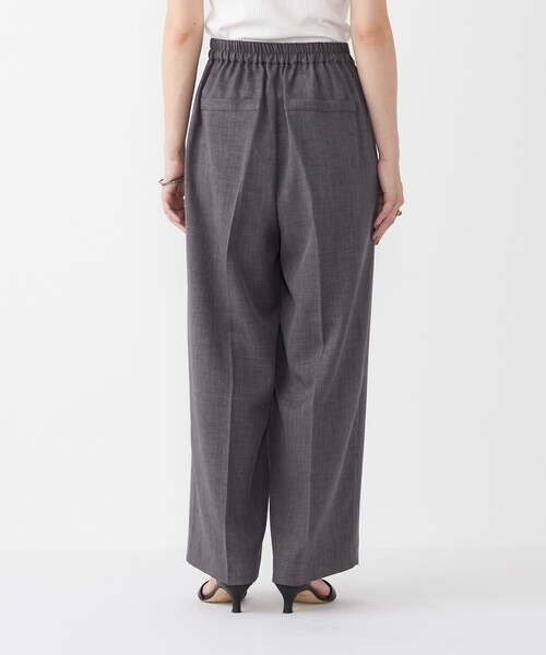 SHIPS Colors（シップス カラーズ）の「SHIPS Colors:〈洗濯機可能〉ウーステッドライク ワイド パンツ(セットアップ対応可能)（その他パンツ・レディース・ベージュ/グレー・SMALL/MEDIUM）」の4枚目の写真