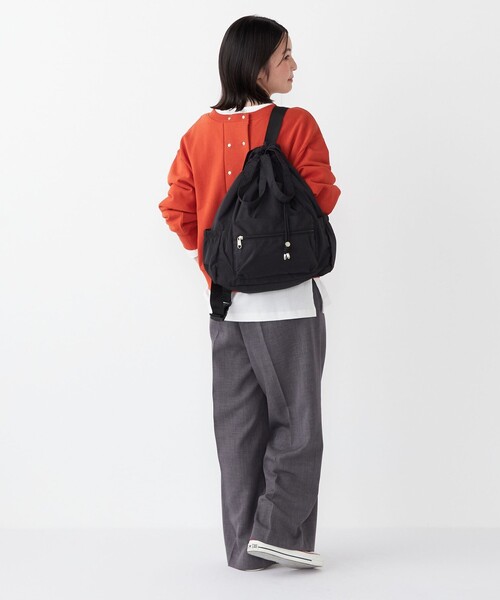 SHIPS Colors（シップス カラーズ）の「SHIPS Colors:〈洗濯機可能〉ウーステッドライク ワイド パンツ(セットアップ対応可能)（その他パンツ・レディース・ベージュ/グレー・SMALL/MEDIUM）」の10枚目の写真