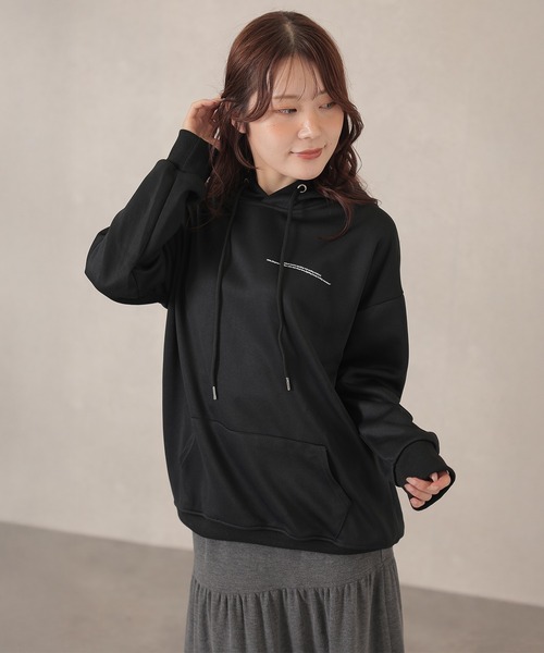 Lace Ladies(レースレディース)の「バックプリント ロゴ フード付き スウェット プルオーバー(パーカー・レディース・ダークグレー/ブラック/ライトグレー・M/XL)」の5枚目の写真