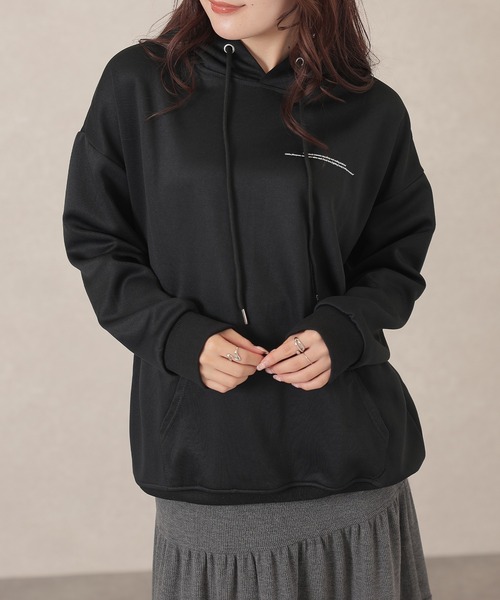 Lace Ladies(レースレディース)の「バックプリント ロゴ フード付き スウェット プルオーバー(パーカー・レディース・ダークグレー/ブラック/ライトグレー・M/XL)」の6枚目の写真