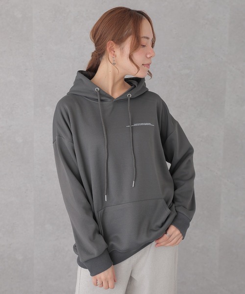 Lace Ladies(レースレディース)の「バックプリント ロゴ フード付き スウェット プルオーバー(パーカー・レディース・ダークグレー/ブラック/ライトグレー・M/XL)」の12枚目の写真