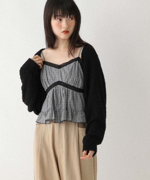 Heather（ヘザー）の「ボレロニット/キャミ2P 589923（カーディガン