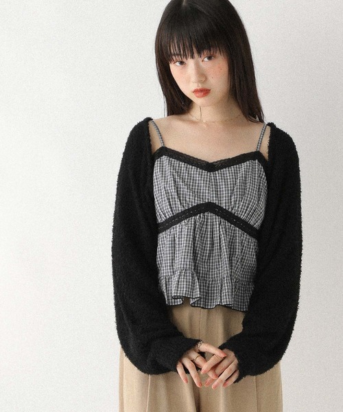 Heather（ヘザー）の「ボレロニット/キャミ2P 589923（カーディガン 