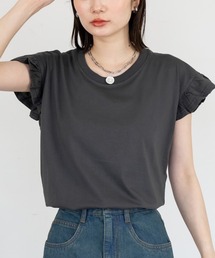 フレンチスリーブTシャツ 袖フレア カットソー きれいめ 大きいサイズ 夏服
