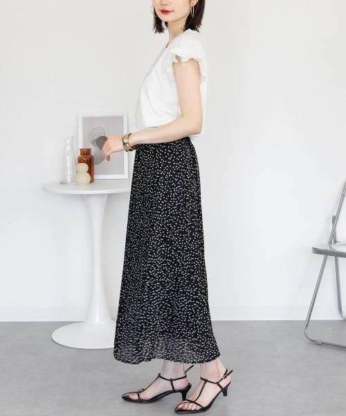 aity(アイティ)の「フレンチスリーブTシャツ 袖フレア カットソー きれいめ 大きいサイズ 夏服(Tシャツ/カットソー・レディース・ブラック/グレイッシュベージュ/オフホワイト/チャコール/ミント・LL~3L/4L~5L/M~L)」の19枚目の写真