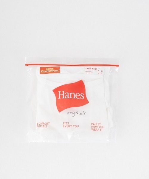 HANES（ヘインズ）の「【WEB限定】[HANES/ヘインズ] COMFORT WARM クルーネックロングスリーブTシャツ（Tシャツ/カットソー・レディース・ホワイト/ブラック・F）」の22枚目の写真
