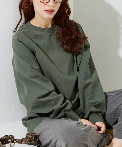 STONE  コットン ロングスリーブTシャツ CROSS & STITCH tシャツ CROSS ＆ STITCH 8.1オンス USAコットン