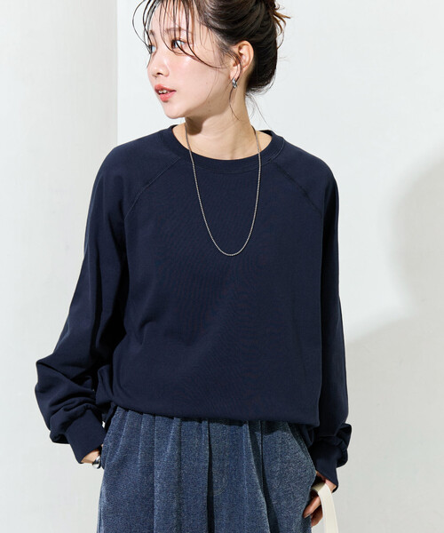 FREAK'S STORE(フリークスストア)の「限定展開 USA コットン ラグラン ロングスリーブ Tシャツ(Tシャツ/カットソー・レディース・ネイビー/ナチュラル/その他9/ブラック/ワインレッド/ブラウン/その他13/ブルー/オリーブ/ピンク・フリ-)」の12枚目の写真