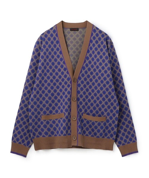 【専用ページ】CABaN/キャバン ジャカードVネックカーディガン caban（キャバン）の「CABaN クロスタイルジャカード Vネック