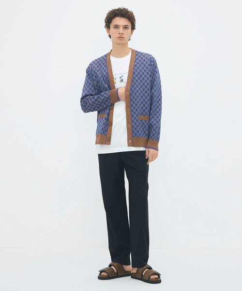 【専用ページ】CABaN/キャバン ジャカードVネックカーディガン caban（キャバン）の「CABaN クロスタイルジャカード Vネック