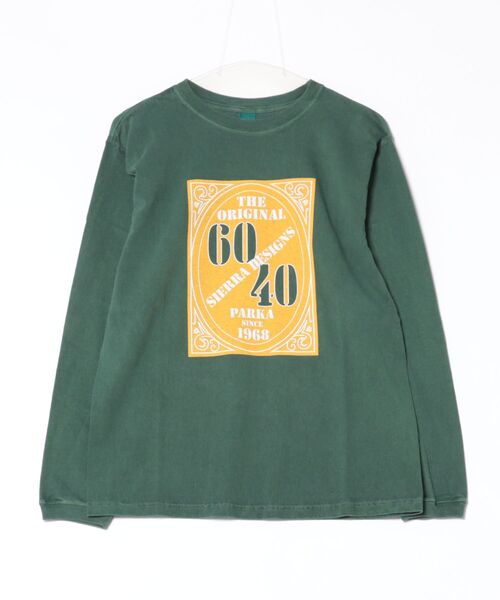SIERRA DESIGNS（シェラデザイン）の「新作【記念コラボ】Good On x SD 60/40 1st LOGO L/S TEE（Tシャツ/カットソー・メンズ・ブラック/グリーン/グレー/ネイビー/ホワイト系・LARGE/X-LARGE/MEDIUM）」の5枚目の写真