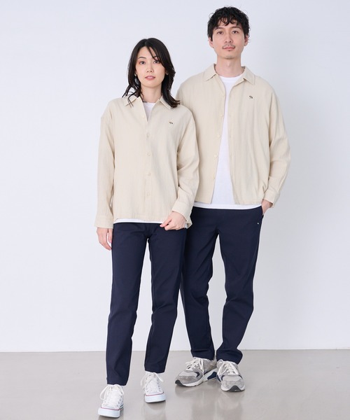 Arnold Palmer（アーノルドパーマー）の「シェア パナマ 長袖シャツ + 半袖Tシャツ セット（アンサンブル・レディース・ブラック/ブルー/アイボリー・XS/LL/L/M/S）」の7枚目の写真