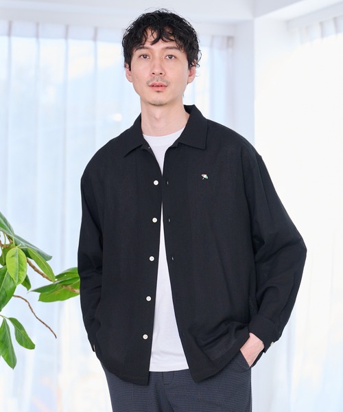 Arnold Palmer（アーノルドパーマー）の「シェア パナマ 長袖シャツ + 半袖Tシャツ セット（アンサンブル・レディース・ブラック/ブルー/アイボリー・XS/LL/L/M/S）」の15枚目の写真