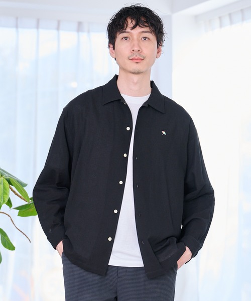 Arnold Palmer（アーノルドパーマー）の「シェア パナマ 長袖シャツ + 半袖Tシャツ セット（アンサンブル・レディース・ブラック/ブルー/アイボリー・XS/LL/L/M/S）」の14枚目の写真