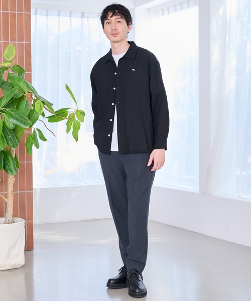 Arnold Palmer（アーノルドパーマー）の「シェア パナマ 長袖シャツ + 半袖Tシャツ セット（アンサンブル・レディース・ブラック/ブルー/アイボリー・XS/LL/L/M/S）」の16枚目の写真