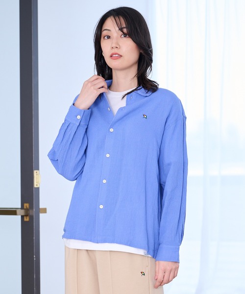 Arnold Palmer（アーノルドパーマー）の「シェア パナマ 長袖シャツ + 半袖Tシャツ セット（アンサンブル・レディース・ブラック/ブルー/アイボリー・XS/LL/L/M/S）」の17枚目の写真