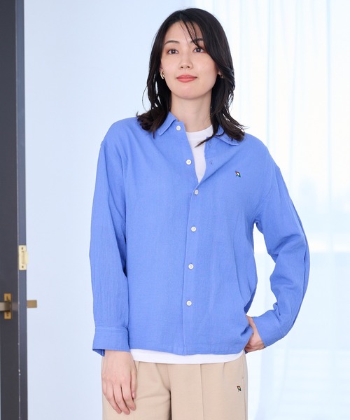 Arnold Palmer（アーノルドパーマー）の「シェア パナマ 長袖シャツ + 半袖Tシャツ セット（アンサンブル・レディース・ブラック/ブルー/アイボリー・XS/LL/L/M/S）」の18枚目の写真