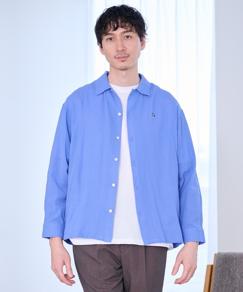 Arnold Palmer（アーノルドパーマー）の「シェア パナマ 長袖シャツ + 半袖Tシャツ セット（アンサンブル・レディース・ブラック/ブルー/アイボリー・XS/LL/L/M/S）」の20枚目の写真