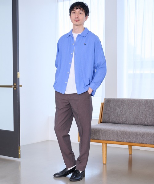 Arnold Palmer（アーノルドパーマー）の「シェア パナマ 長袖シャツ + 半袖Tシャツ セット（アンサンブル・レディース・ブラック/ブルー/アイボリー・XS/LL/L/M/S）」の21枚目の写真