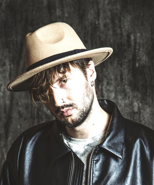 NO ID.（ノーアイディ）の「【NO ID.】Fedora Hat / フェドラ ハット（ハット・メンズ・ブラック/キャメル・ONE SIZE）」の3枚目の写真
