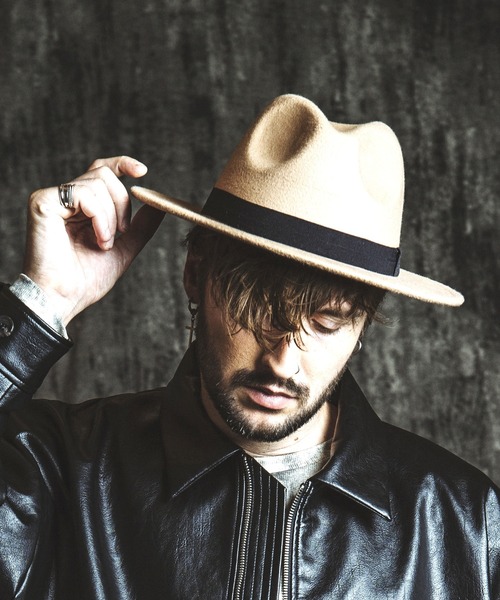 NO ID.（ノーアイディ）の「【NO ID.】Fedora Hat / フェドラ ハット（ハット・メンズ・ブラック/キャメル・ONE SIZE）」の5枚目の写真