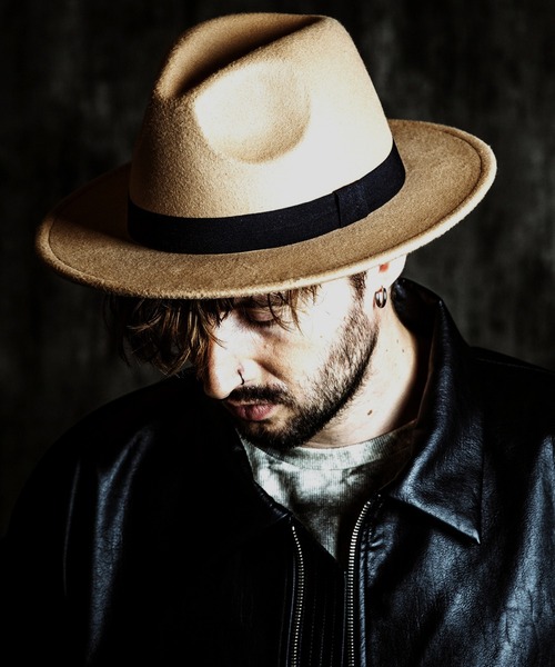 NO ID.（ノーアイディ）の「【NO ID.】Fedora Hat / フェドラ ハット（ハット・メンズ・ブラック/キャメル・ONE SIZE）」の6枚目の写真
