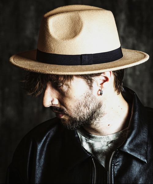 NO ID.（ノーアイディ）の「【NO ID.】Fedora Hat / フェドラ ハット（ハット・メンズ・ブラック/キャメル・ONE SIZE）」の7枚目の写真