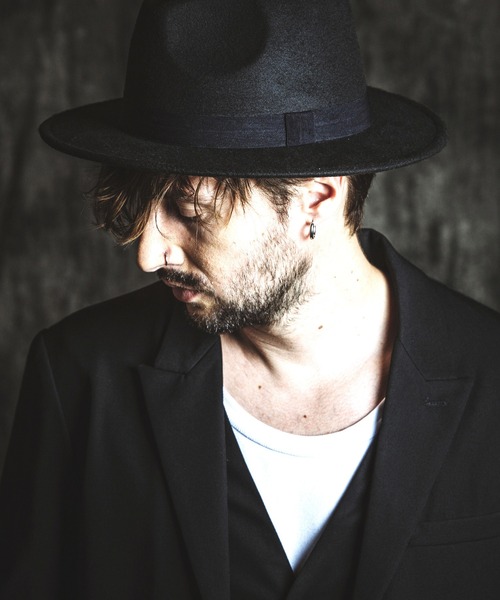 NO ID.（ノーアイディ）の「【NO ID.】Fedora Hat / フェドラ ハット（ハット・メンズ・ブラック/キャメル・ONE SIZE）」の9枚目の写真