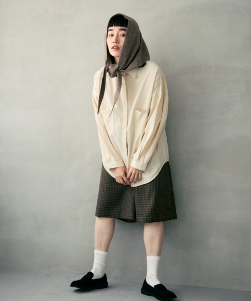 Crisp（クリスプ）の「チェックマニッシュハーフパンツ（その他パンツ・レディース・ブラック/ブラウン・FREE）」の8枚目の写真