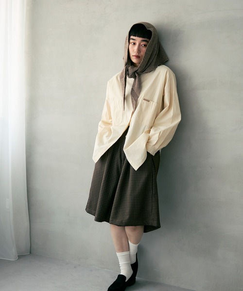 Crisp（クリスプ）の「チェックマニッシュハーフパンツ（その他パンツ・レディース・ブラック/ブラウン・FREE）」の10枚目の写真