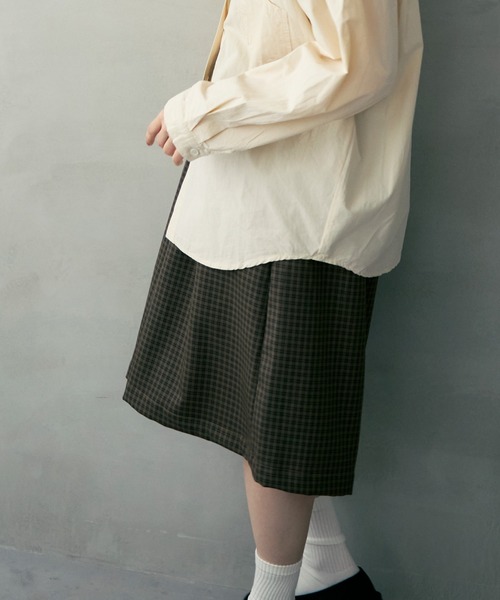 Crisp（クリスプ）の「チェックマニッシュハーフパンツ（その他パンツ・レディース・ブラック/ブラウン・FREE）」の13枚目の写真