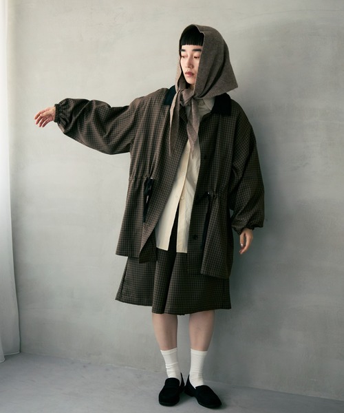 Crisp（クリスプ）の「チェックマニッシュハーフパンツ（その他パンツ・レディース・ブラック/ブラウン・FREE）」の15枚目の写真